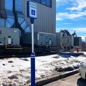 Flexible Sign Post outside
