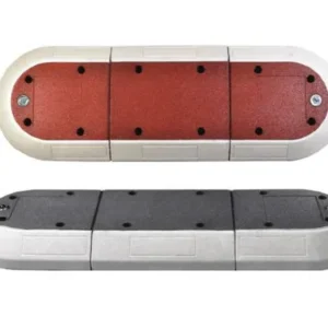 Mini Rubber Traffic Island Gray and Red