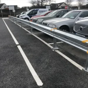 Armco Pedestrian Barrier outside